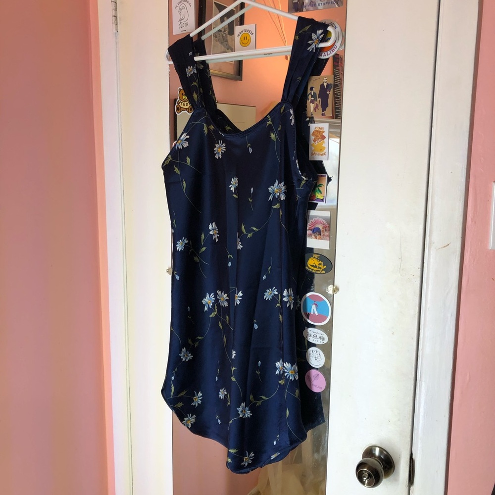 Vintage floral Navy Slip Dress